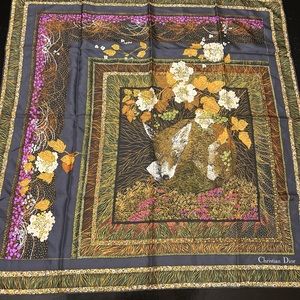 Christian Dior Foxy silk scarf wrap